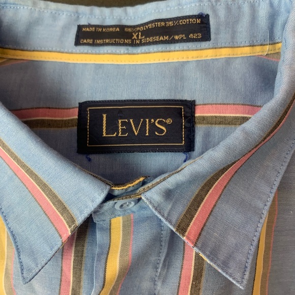 Vintage Levi’s/Striped Blue Yellow Pink White Gray - Picture 7 of 9
